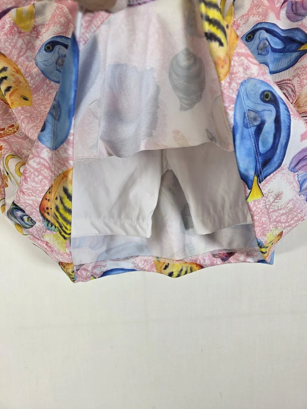 NWT B-Skinz Golf Skort Go Fish Coral Reef Tropical XS Shorts Pockets